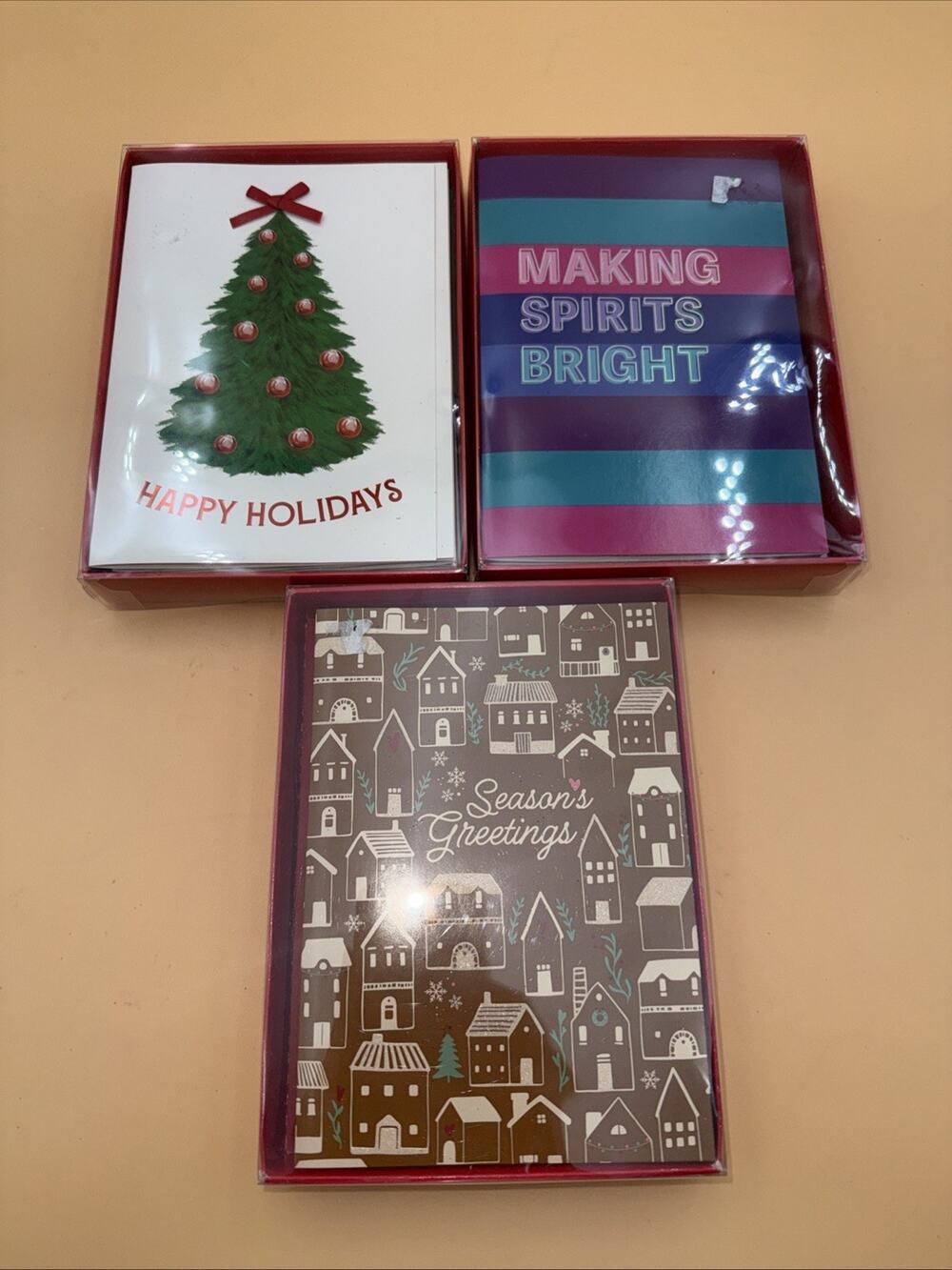 Recollections Christmas Cards & Envelopes 10 per box , lot of 3 boxes Each NEW